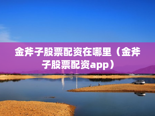 金斧子股票配资在哪里（金斧子股票配资app）